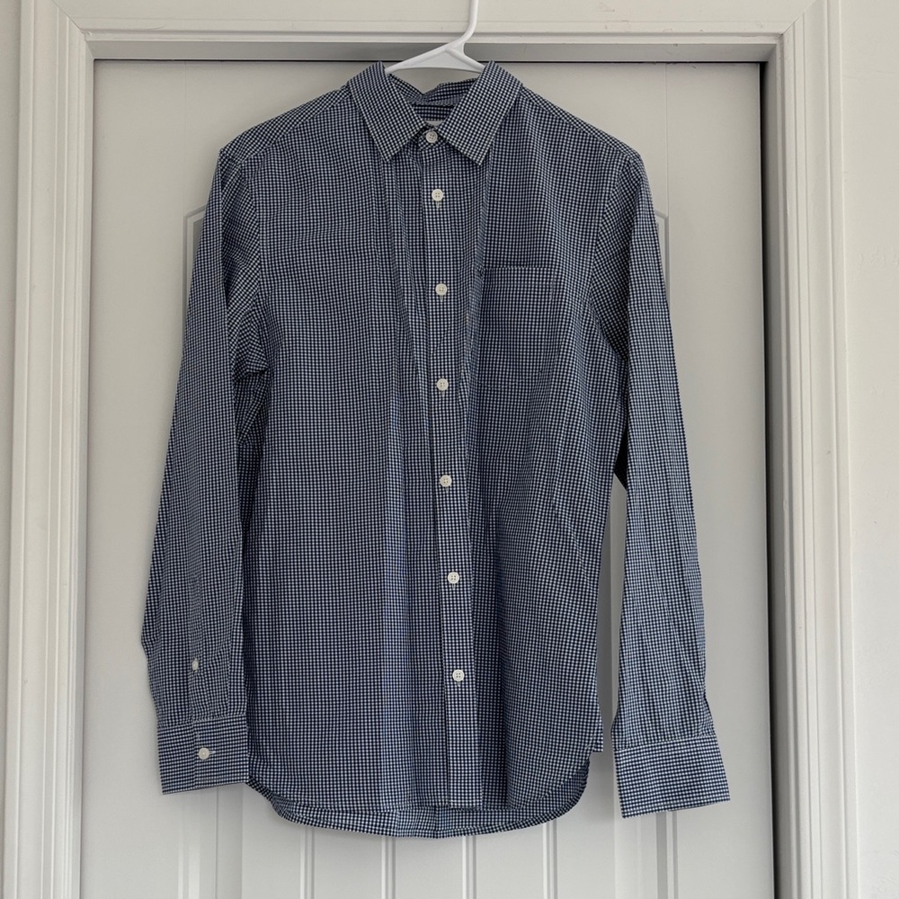 Men's Blue Calvin Klein Checkered Shirt